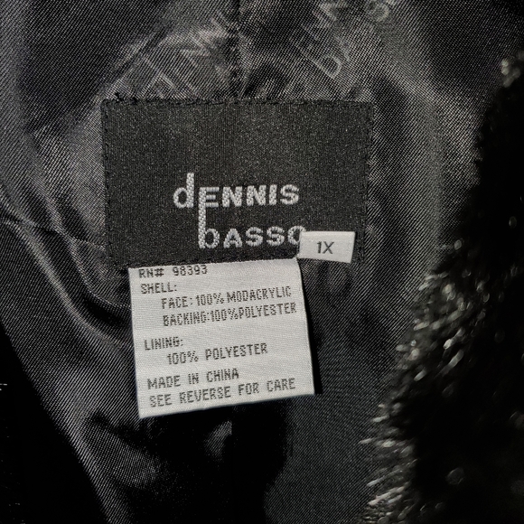 Dennis Basso faux mink coat. - Picture 2 of 2